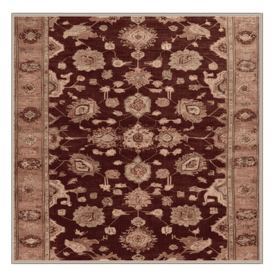 Tapis brun lavable à la machine