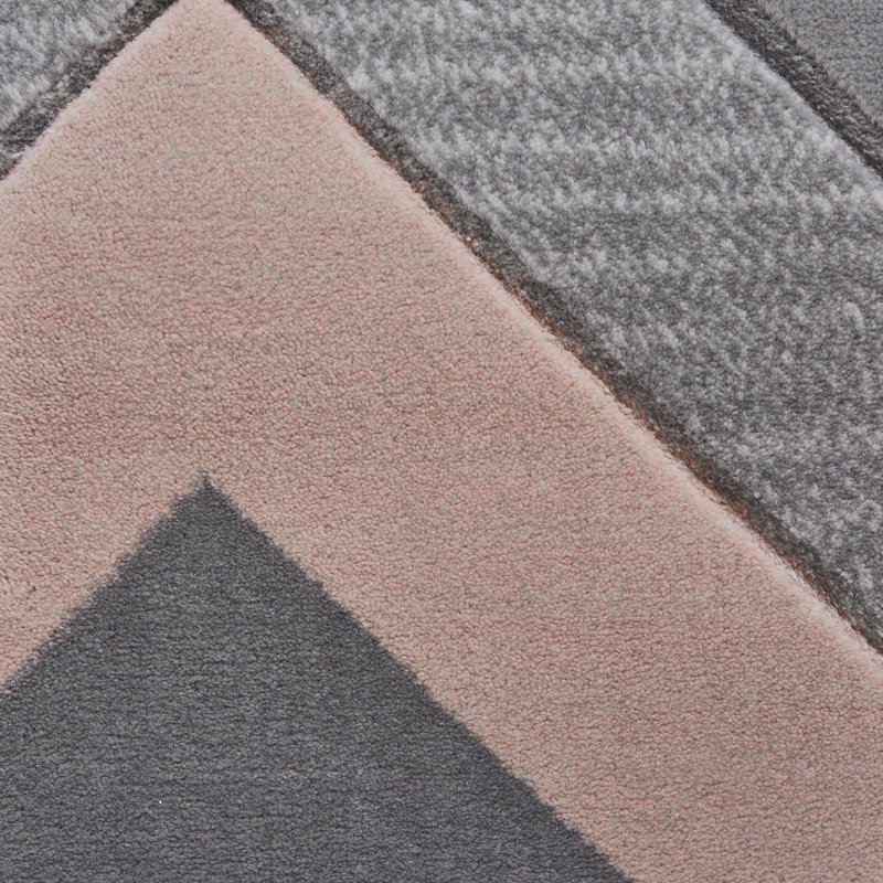Fava area rug Machine Woven Rectangle Grey/Rose, Rectangle 80 x 150cm
