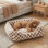 Lit pour chien convenant aux chiens de taille moyenne et petite, canapé-lit orthopédique rectangulaire, lit pour chiot moderne avec texture moelleuse en jacquard et fond antidérapant, dimensions: 25 x 21 x 8 po, couleur: brun