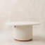 Table basse ronde avec rangement Mid-Century