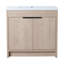 Meuble-lavabo de 36 pouces avec lavabo en résine blanche et porte d'armoire à fermeture en douceur - Ameublement Element-130597491