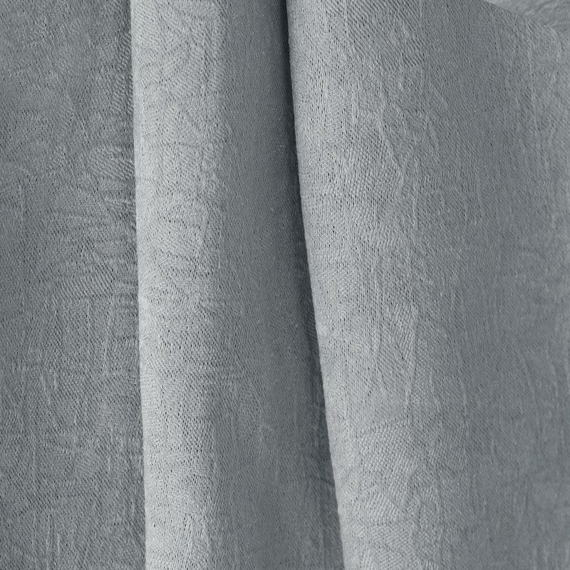 Kinlaw Textured Thermal Polyester Light Filtering Room Darkening Curtain Pair, 52" W x 63" L, Chrome