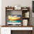 Millwood Pines Desk Bookshelf Desktop Storage Organizer Display Shelf Rack Dorm Office Brown-109601741
