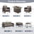 Ingvald 9- Pieces Outdoor Wicker Patio Sofa Seating Group with Fire Pit, Ottomans and Cushions-106915260-106915257