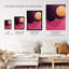 Wall Art Print Abstract Pink Sun Living Room