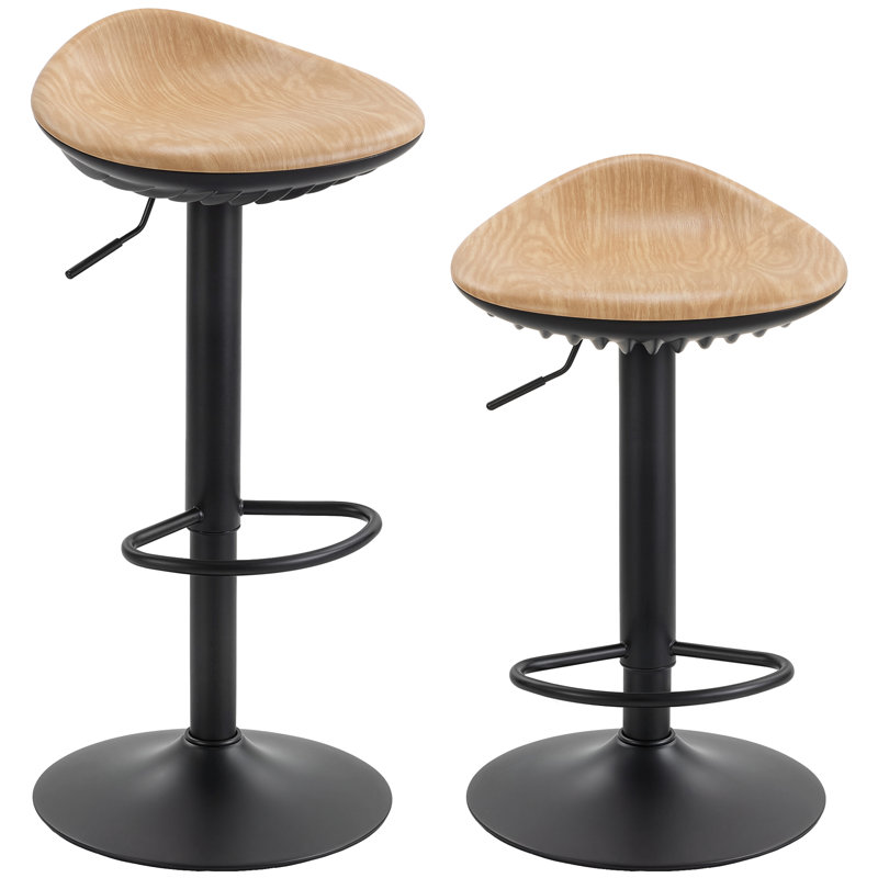 Swivel Upholstered Adjustable Height Bar Stool