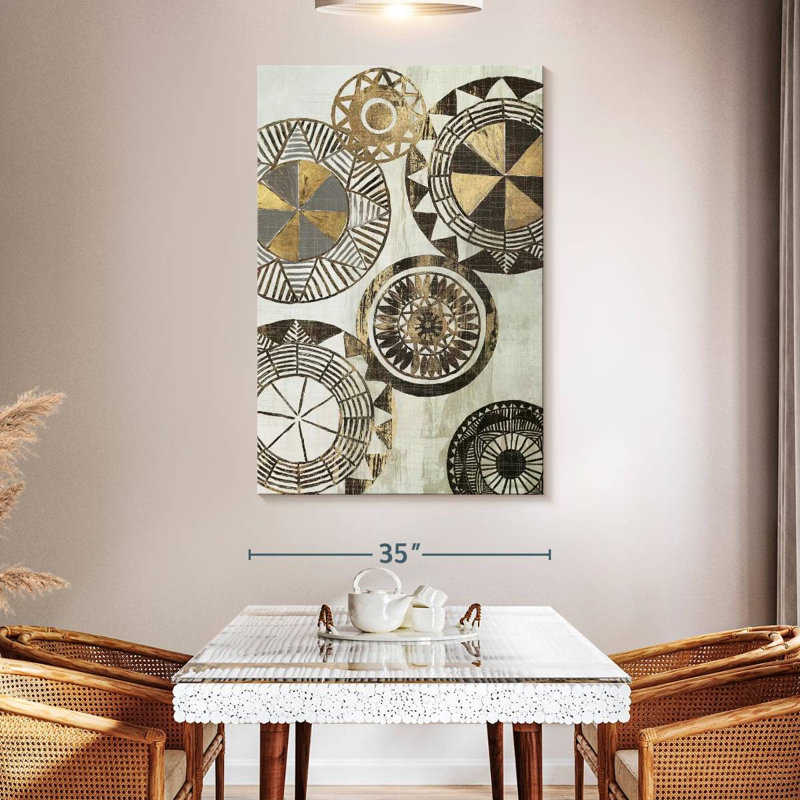 Avery African Rings, 51" H x 34" W