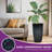 23.5" Tall Plastic  Planters for Outdoor Plants Modern Large Flower Pots Faux Ceramic Glaze-1689281738