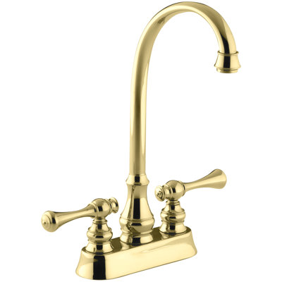 Revival Two-Hole Centerset Bar Sink Faucet with Traditional Lever Handles
