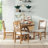 5-Piece Retro Functional Dining Set, 1 Extendable Table With A 16-Inch Leaf And 4 Upholstered Chairs For Dining Room And Kitchen-265702646