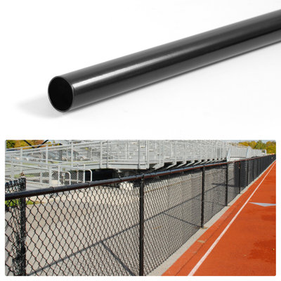 1-5/8" Fence Top Rail, 10 FT Black Powder Coated Galvanized Pipe for Chain Link Fence, Chain Link Parts, Hardware, Accessories, Single