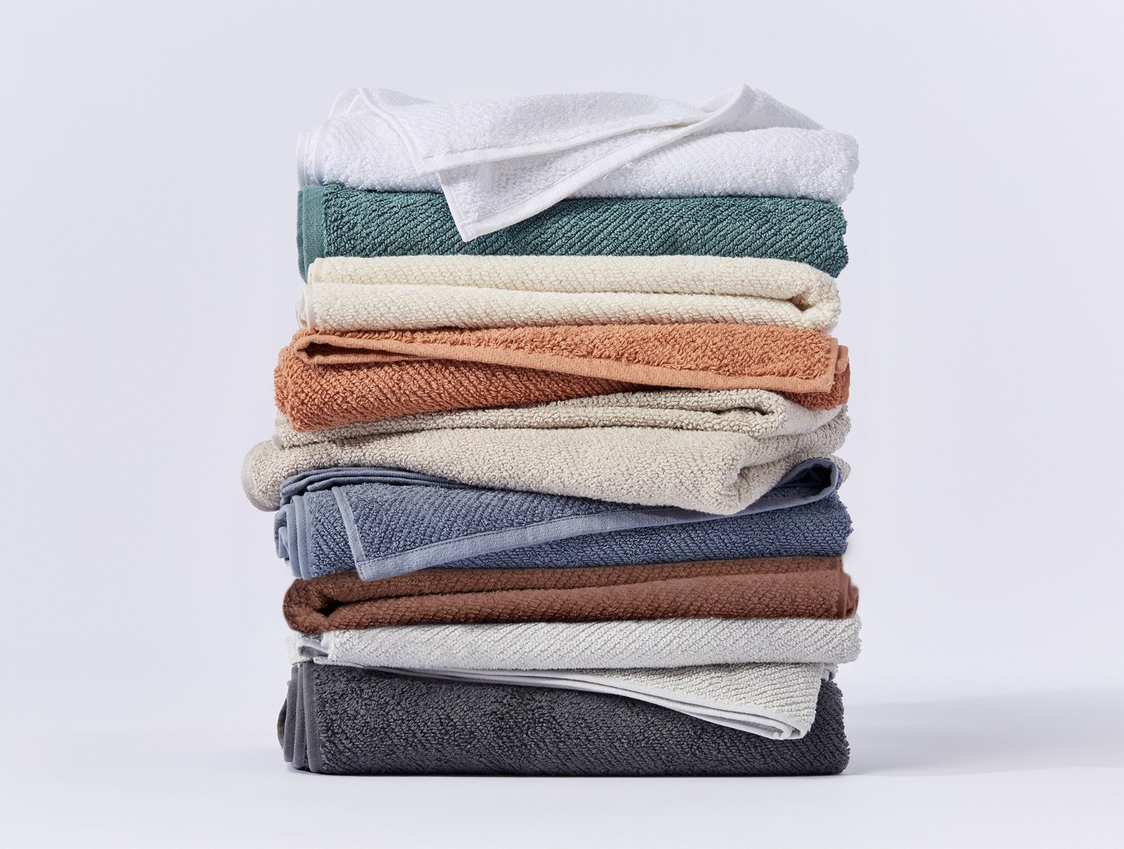 Air Weight Organic Cotton Towel Set, Alpine White