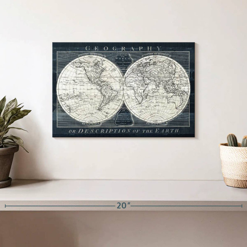 Globe terrestre du vieux monde Aliaz I, H 8 po x l 12 po