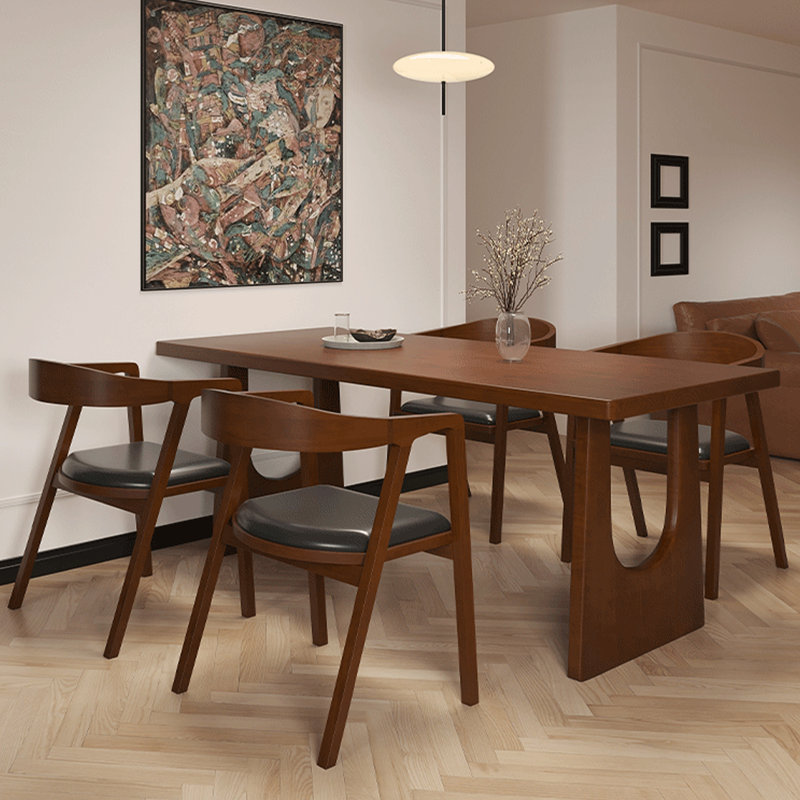 Marlecia 6 - Person Pine Solid Wood Solid Wood Top Sled Dining Set, 29.53"H x 70.87"L x 31.5"W