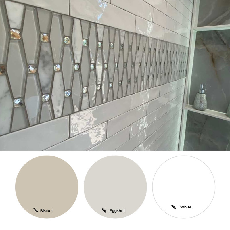 Carrara Diamond 12" x 12" Glass Grid Mosaic Wall & Floor Tile