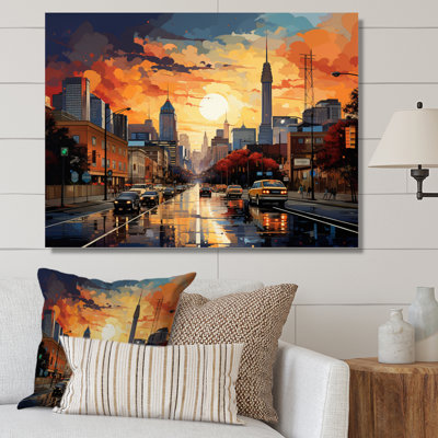 Atlanta Popart Landscape VI, reproduction d'art sur toile