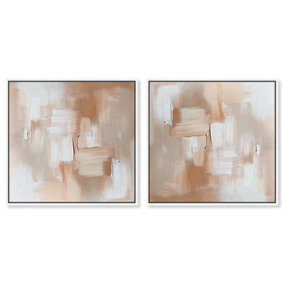 «Impasto Musings I Set Canvas Warm Boho Abstracts» par Art Remedy