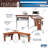 Lonard Solid Wood Steel Computer Desk