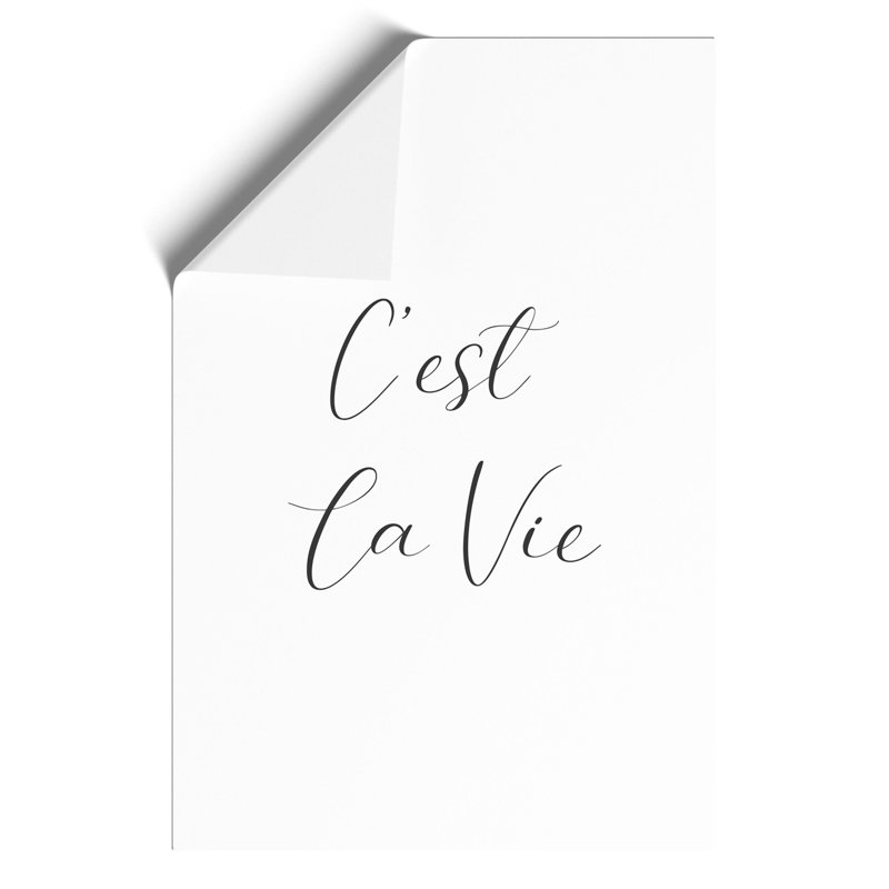 Cest La Vie - Frameless Print, 30cm H x 21cm W x 0.1cm D