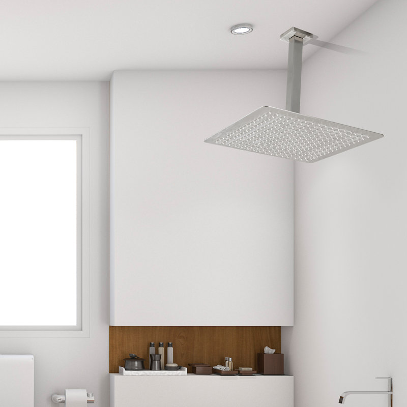 Rain Fixed Shower Head 2.5 GPM GPM, Brushed Nickel