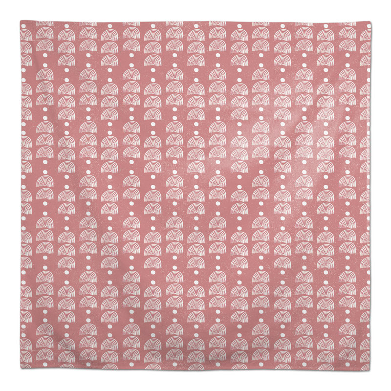 Rainbow Pattern Green 4 Tablecloth, Pink