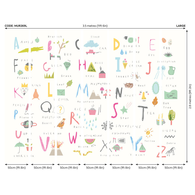 Breah Matte Wall Mural, 280cm L x 350cm W