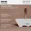 Karran Valera Lavabo de salle de bain vasque carré en porcelaine vitreuse