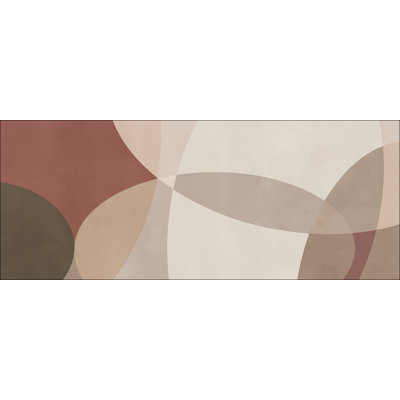 Abstract Shapes XIV - No Frame Panoramic Print on Float Glass