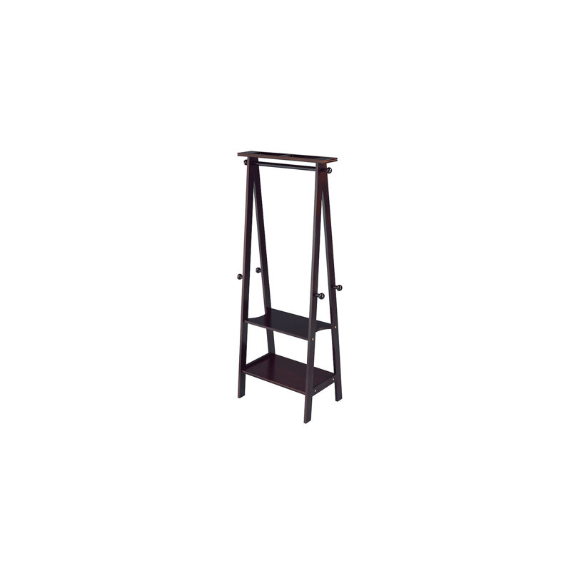 59" Tall Wooden Garment / Coat Rack, Espresso
