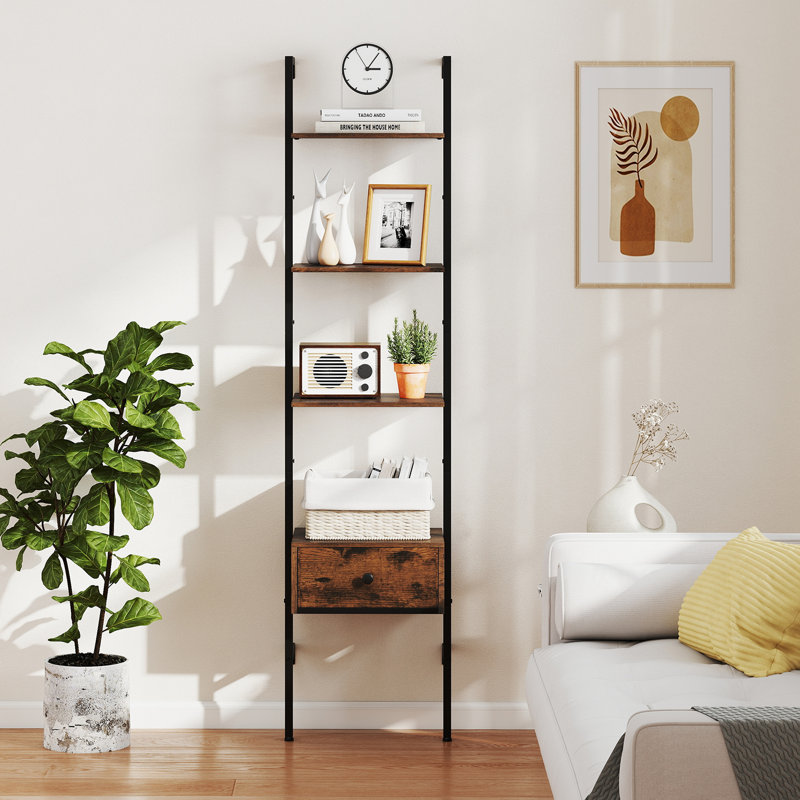 178cm H x 43cm W Metal Ladder Bookcase