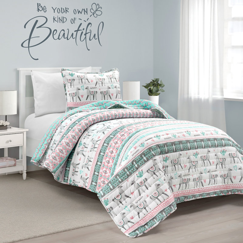 White Reversible 3 Piece Duvet Cover, Twin
