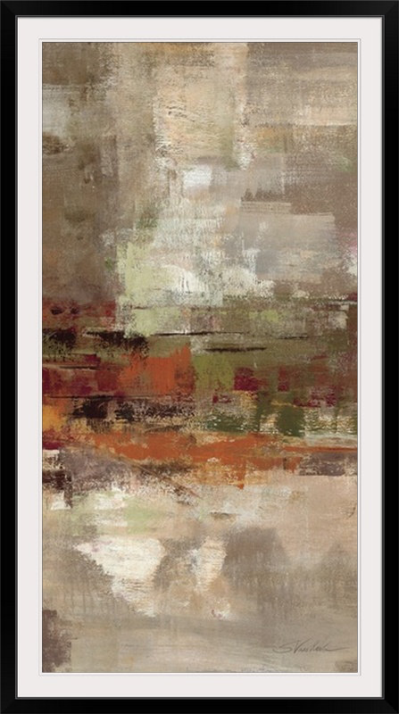 «Landing Panel II» par Silvia Vassileva, reproduction d'art, H 44 po x l 26 po x P 1 po, Cadre noir