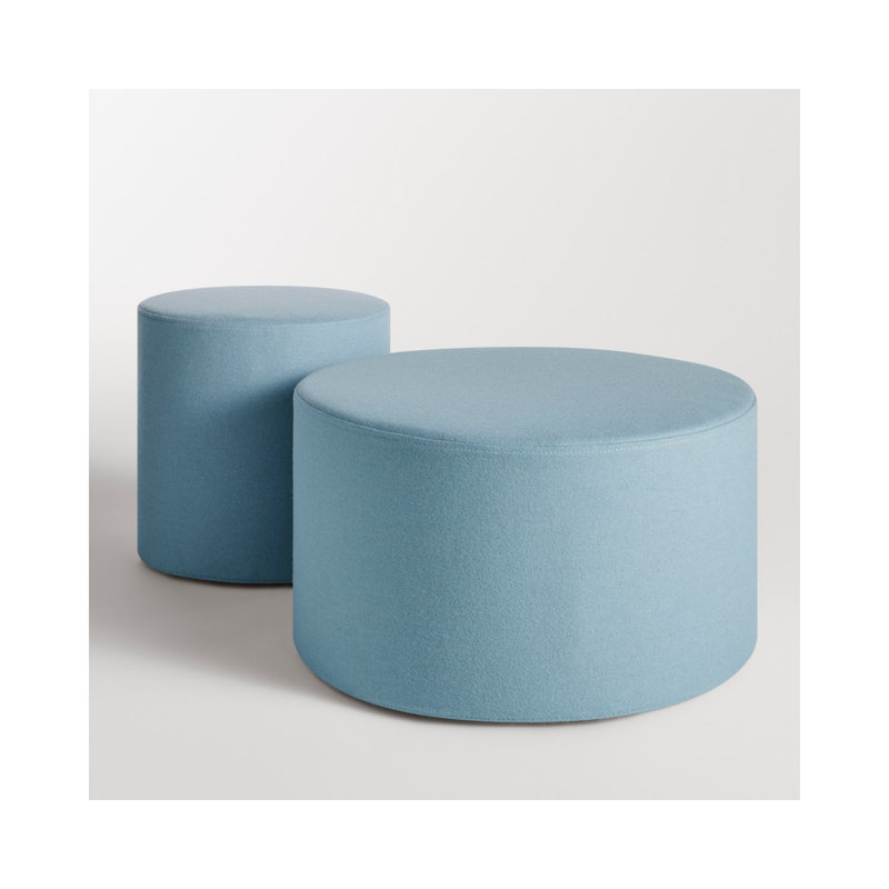 Bumper Round Ottoman, Blue