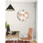 Horloge murale géométrique en verre trempé, horloge d'art abstrait beige, vert et brun, horloge minimaliste moderne, décor de maison, idée cadeau-1144441408-1144441409