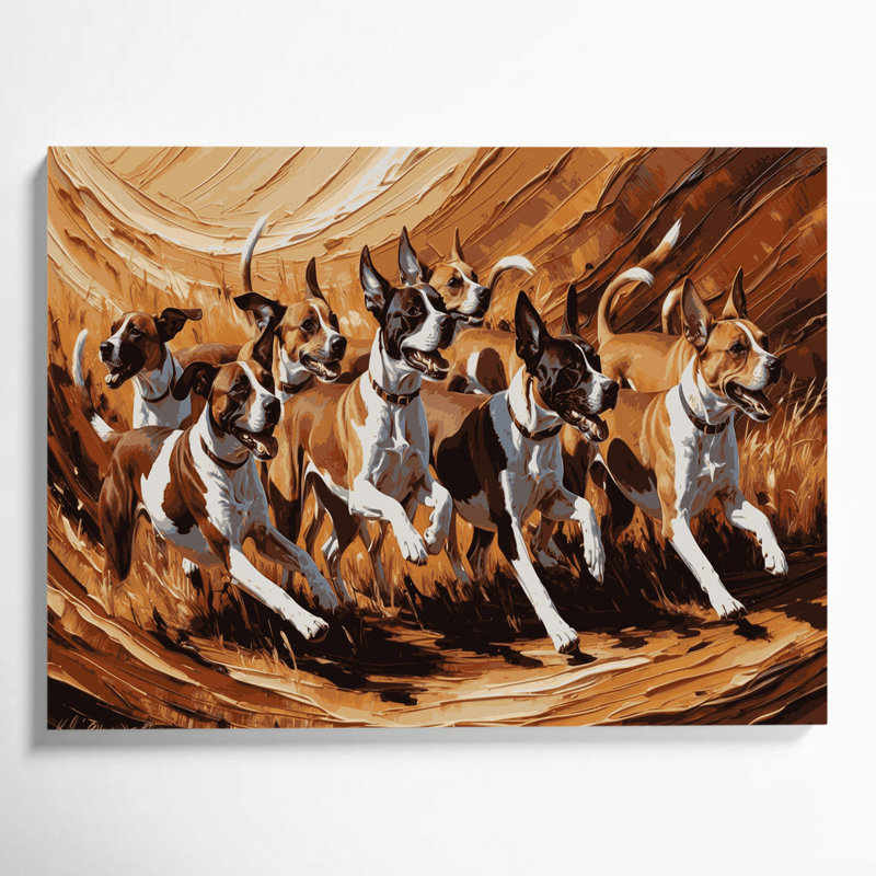 «Dogs Basenji Brown», art mural sur toile, H 8 po x l 10 po