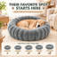 Coussin apaisant rond en peluche avec rebord surélevé, coussin douillet en forme de beigne pour chats et chiens, gris-2143906143