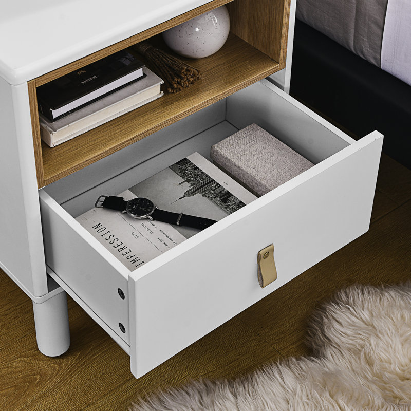 Single Drawer Bedside Table, White