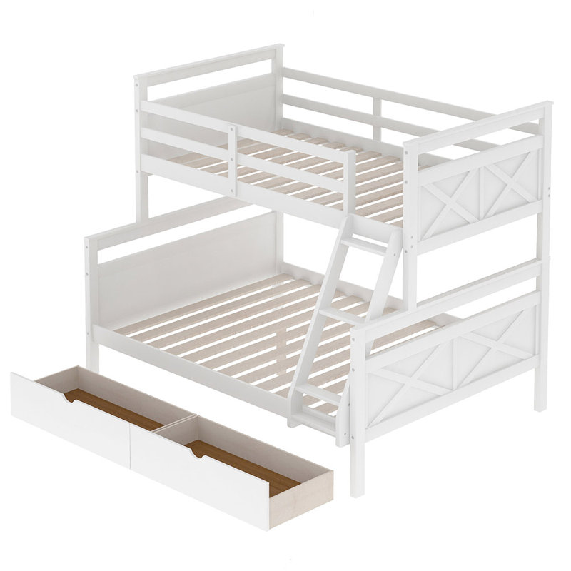 Fricks Kids Full Over Full Bunk Bed, White