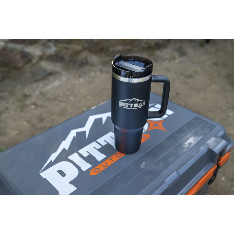 Tasse de voyage en acier inoxydable Pittman, 30 onces, Noir