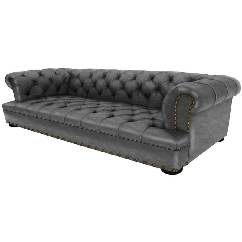 Leather Sofa, Coffee Bean, 109-08, Hair Hide Brown/White