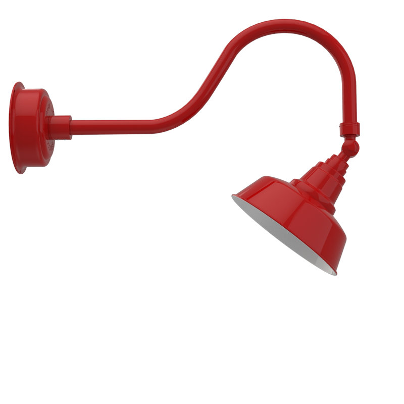 Luminaire de grange d’extérieur à del goodyear, Rouge cerise, H 26,125 po x l 16 po x P 39 po