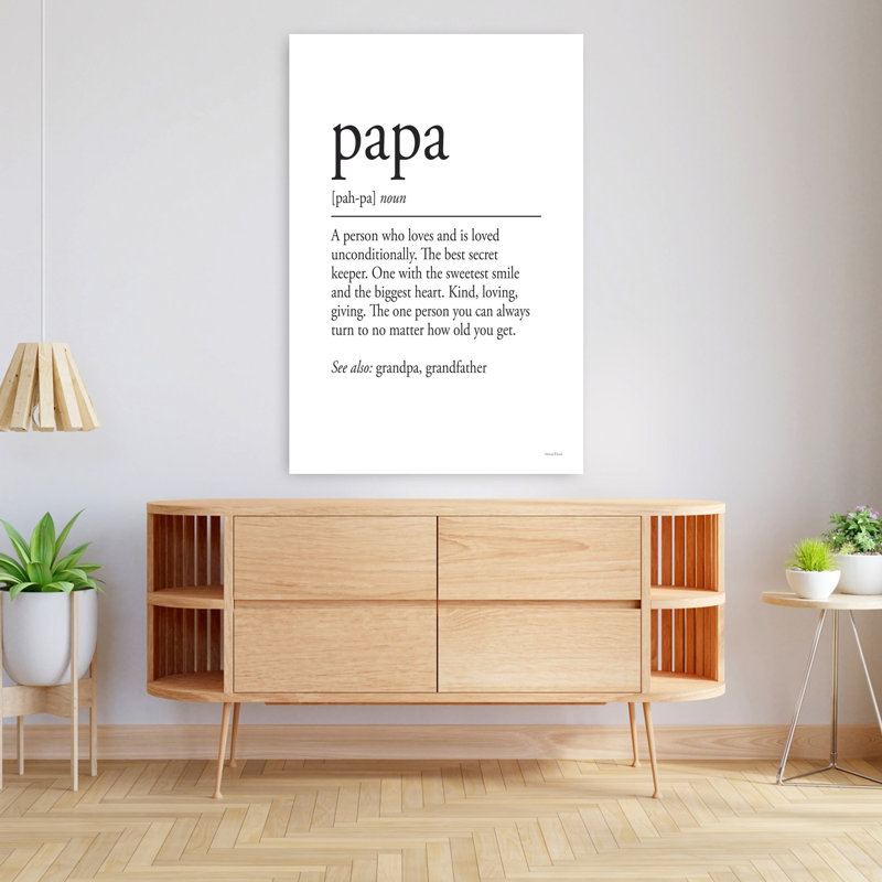 Papa, définition, art contemporain abstrait, H 48 po x l 32 po