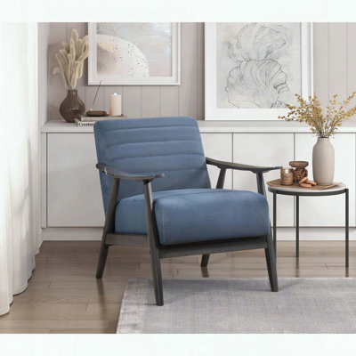 Fauteuil d'appoint décontracté transitionnel avec structure gris brique