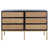 Gold/Black With Natural Rattan