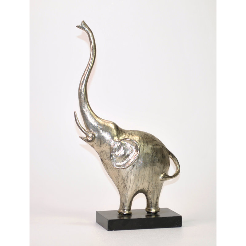 Éléphant stylisé argent antique 