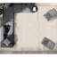 Damask Area Rug in Beige
