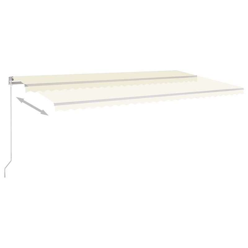 VidaXL 350cm W x 250cm D Retractable, Cream