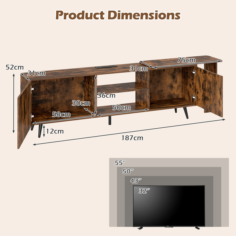 Unfinished TV Stand for TVs up to 55"