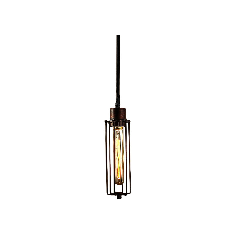 Luminaire suspendu à cylindre simple 1 lumières Melia