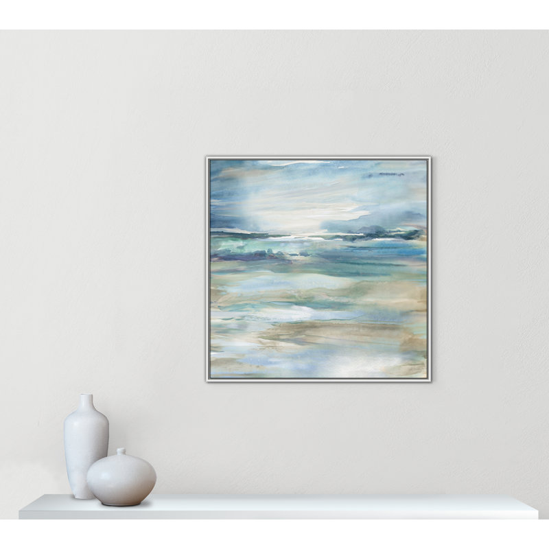 Reflection Skies - Square Version Print par Carol Robinson, H 37,5 po x l 37,5 po, Flotteur blanc